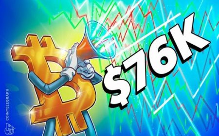 Bitcoin hits ‘near-term selling pressure’ after rally to $76K: CryptoQuant